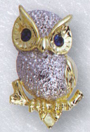 Фаберлик в Ижевске. Брошь - Сова с синими глазами.